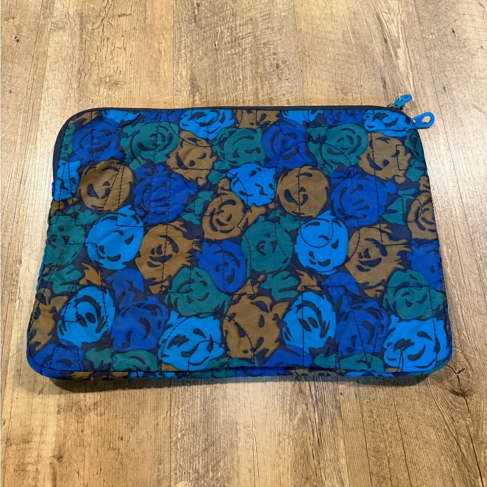Marc by Marc Jacobs Floral Quilted Nylon Tech Laptop Sleeve in Blue/Brown/Green